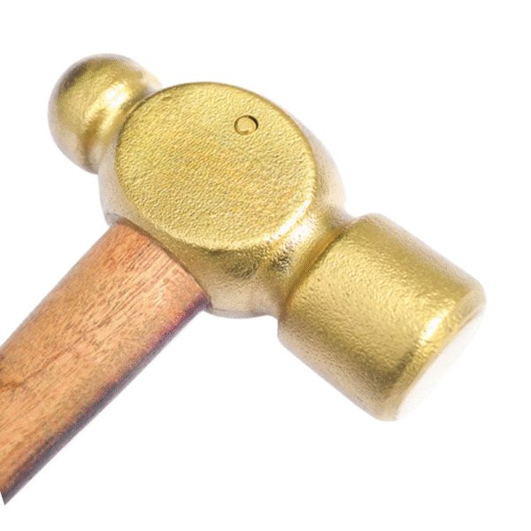 Martelo Bola de Bronze Cabo de Madeira 500GRS - Imagem 2